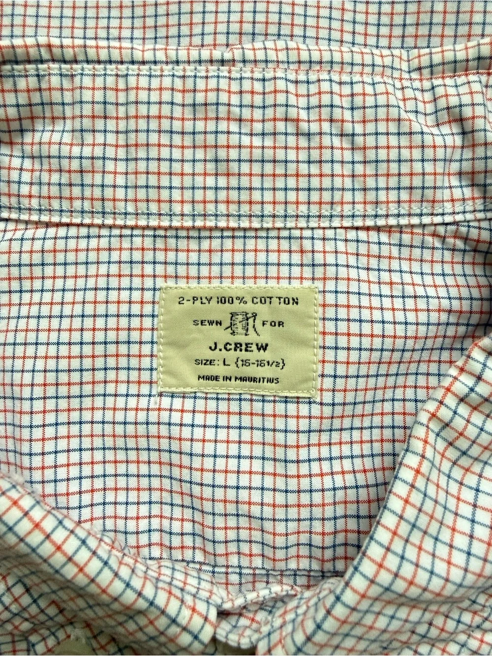 J. Crew Men's Button-Down Check Shirt in Light Lavender and White